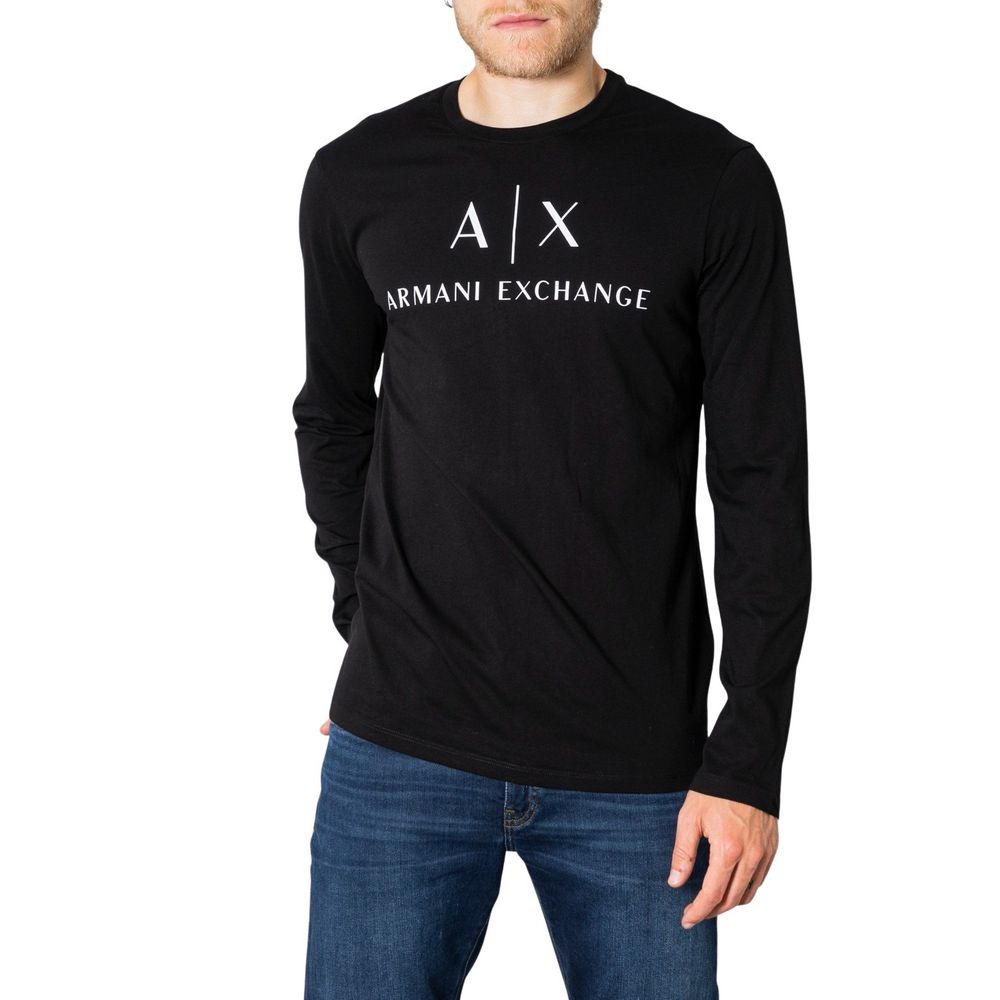 Чорна бавовняна сорочка Armani Exchange