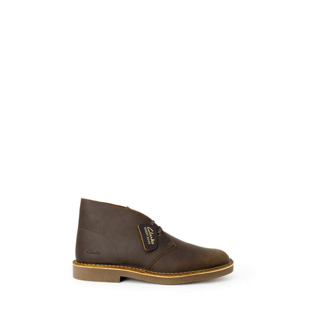 Коричневі шкіряні черевики Clarks