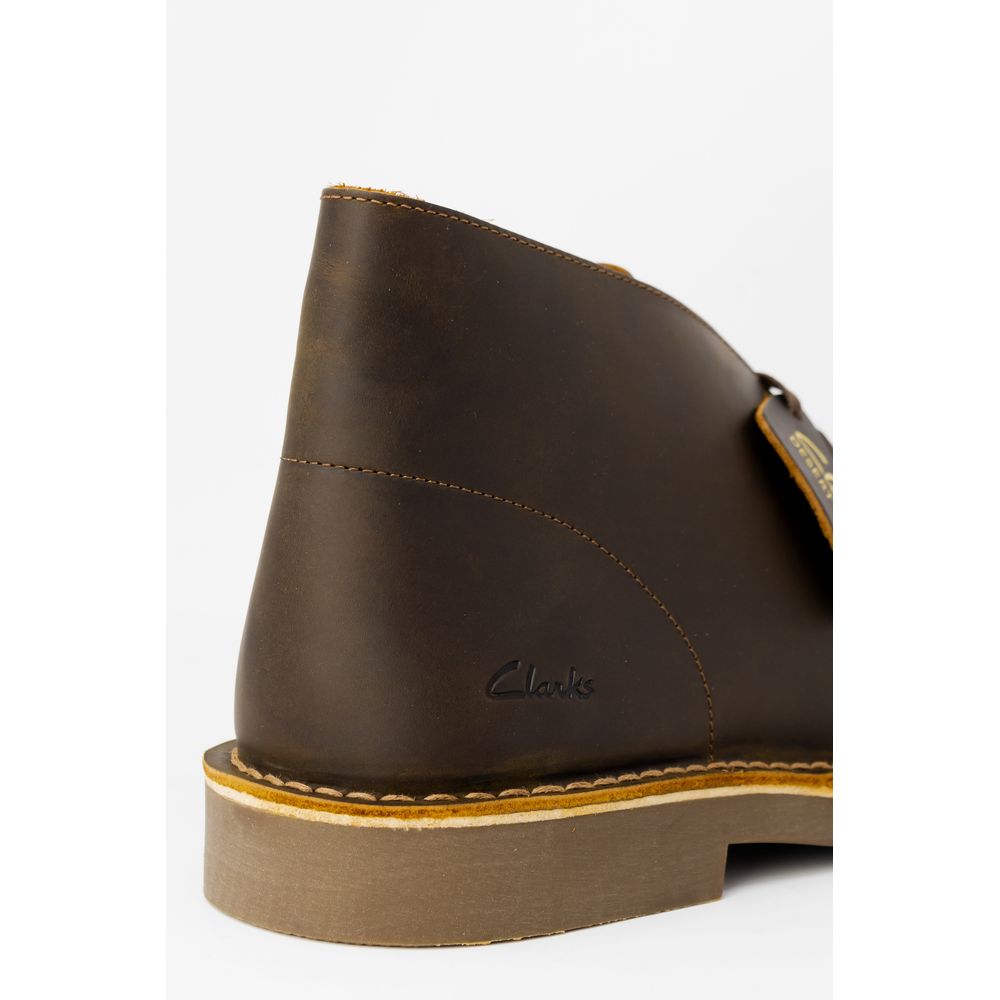 Коричневі шкіряні черевики Clarks