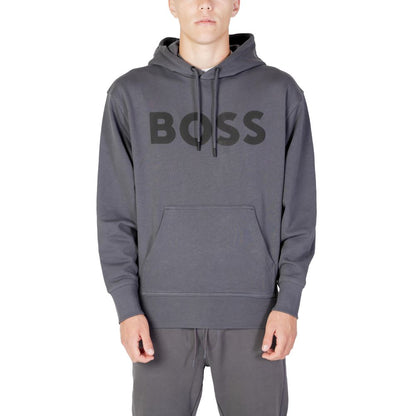 Сірий бавовняний светр Hugo Boss