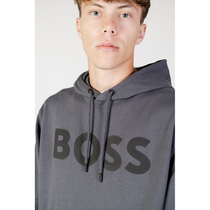 Сірий бавовняний светр Hugo Boss