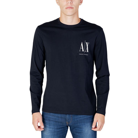Синя бавовняна футболка Armani Exchange