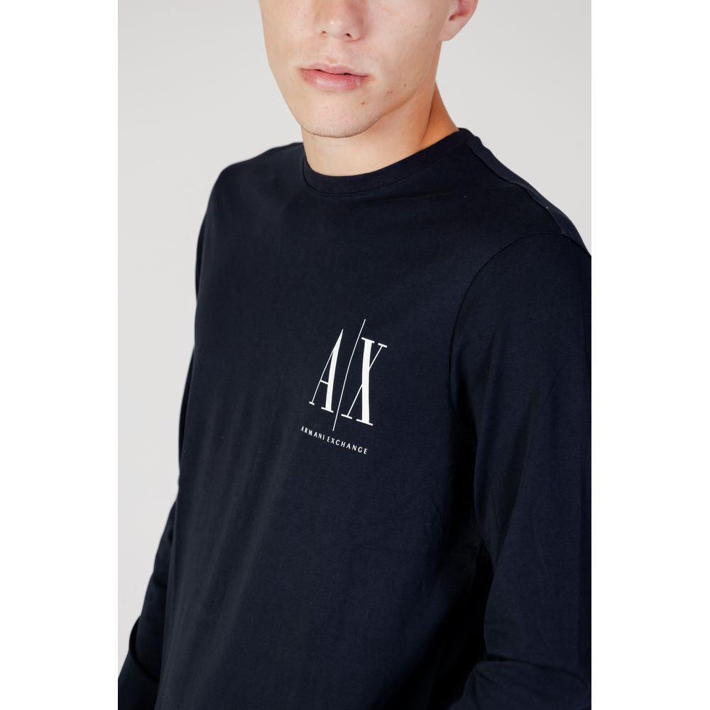 Синя бавовняна футболка Armani Exchange