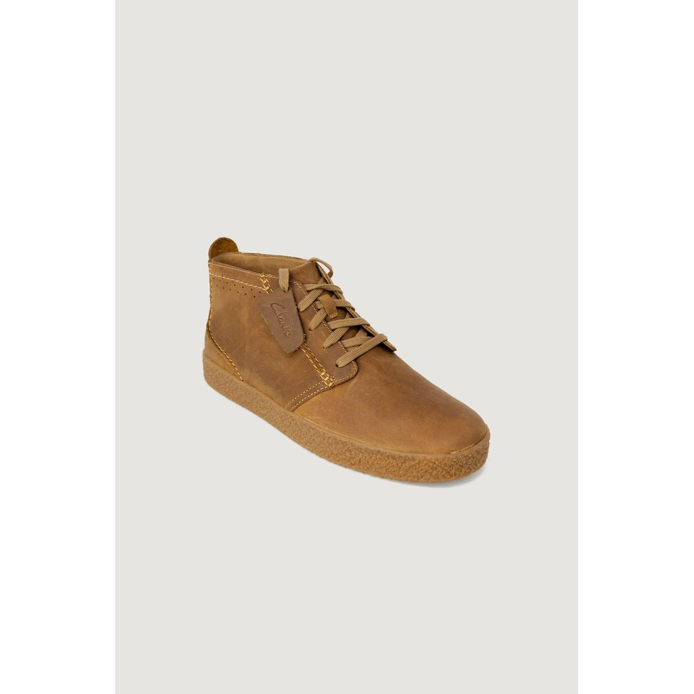 Бежеві шкіряні черевики Clarks