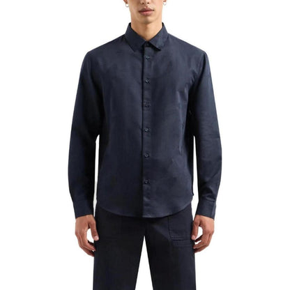 Синя бавовняна сорочка Armani Exchange