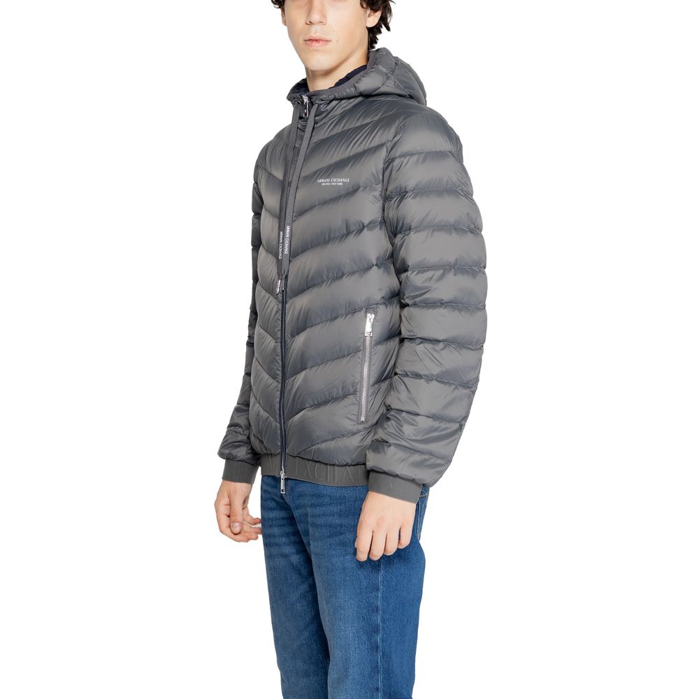 Сіра куртка з поліестеру Armani Exchange