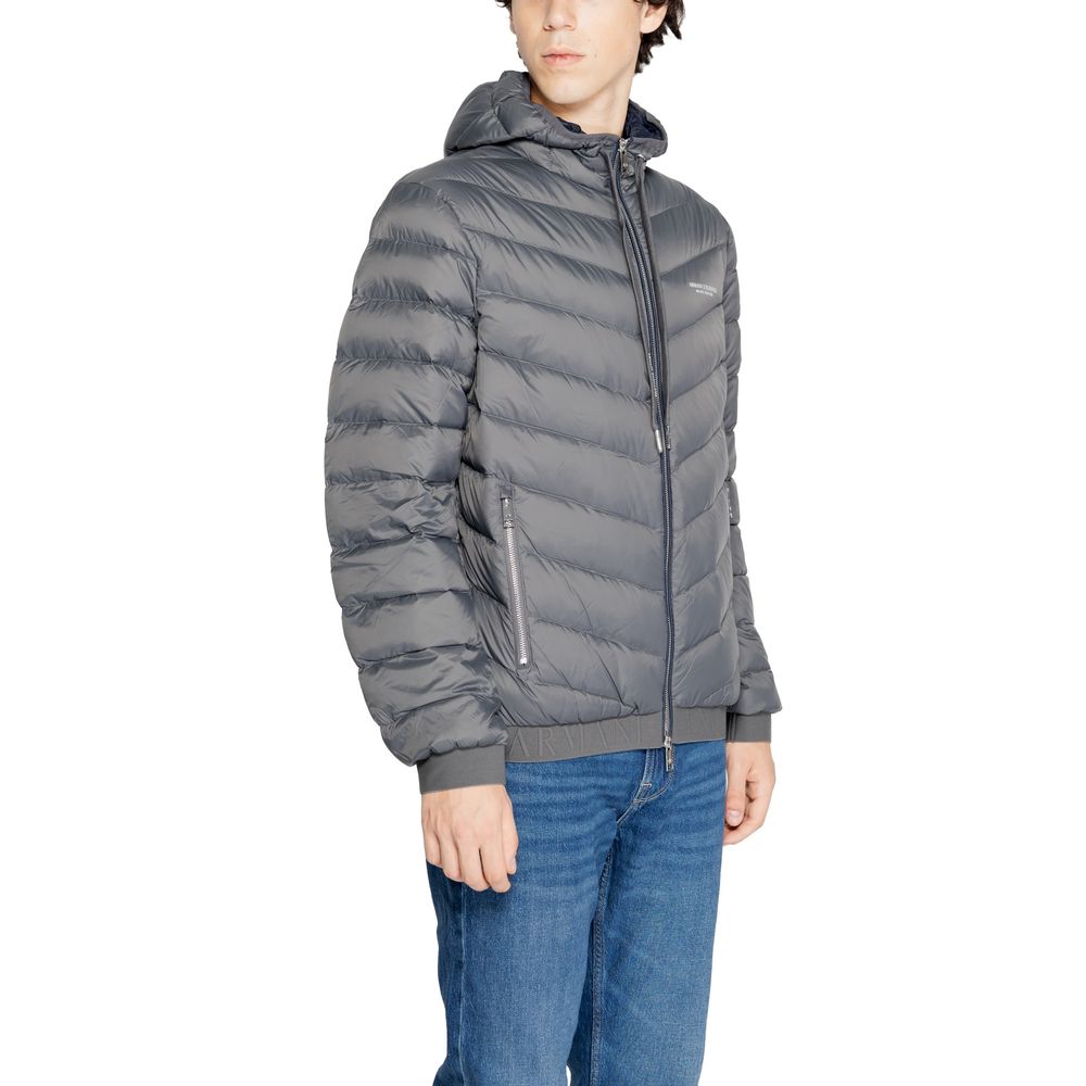 Сіра куртка з поліестеру Armani Exchange