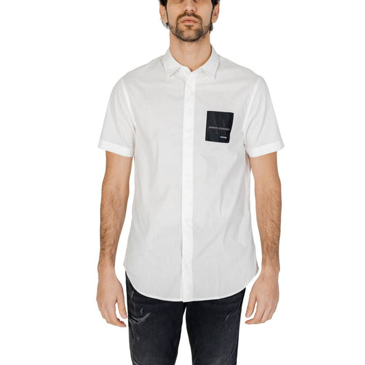 Біла бавовняна сорочка Armani Exchange