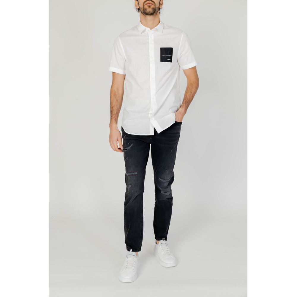 Біла бавовняна сорочка Armani Exchange