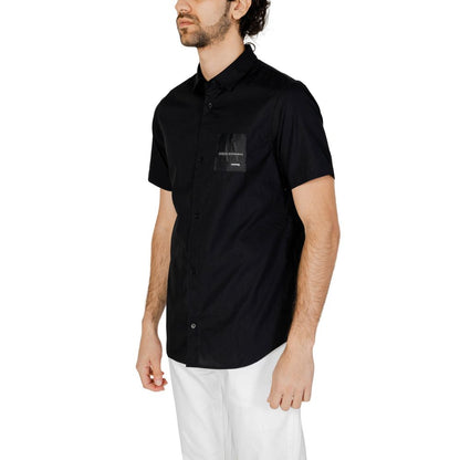 Чорна бавовняна сорочка Armani Exchange
