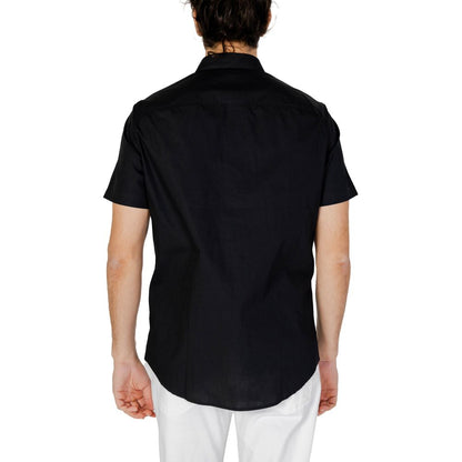 Чорна бавовняна сорочка Armani Exchange