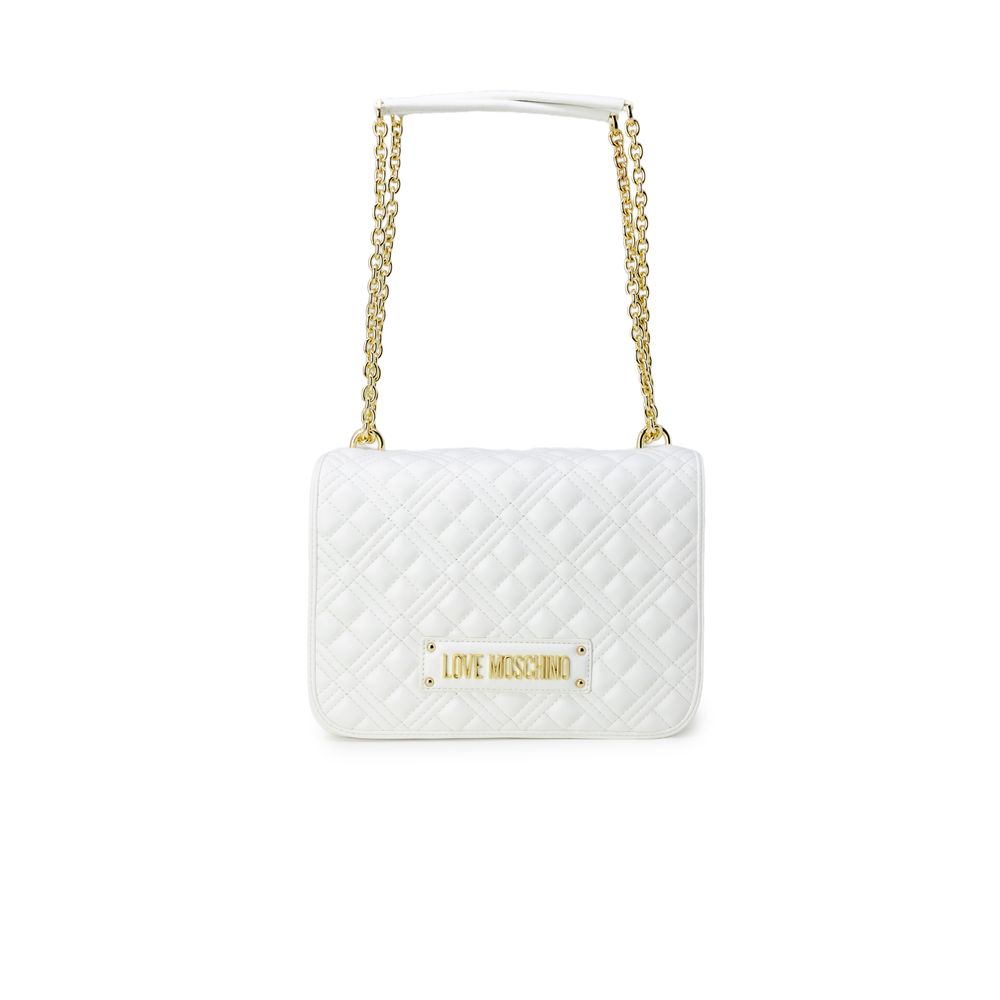 Біла поліетиленова сумочка Love Moschino
