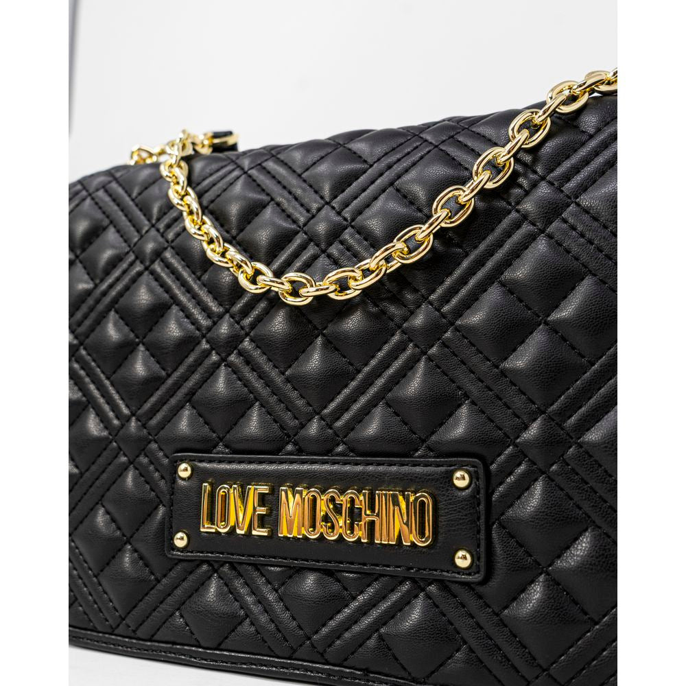 Чорна поліетиленова сумочка Love Moschino