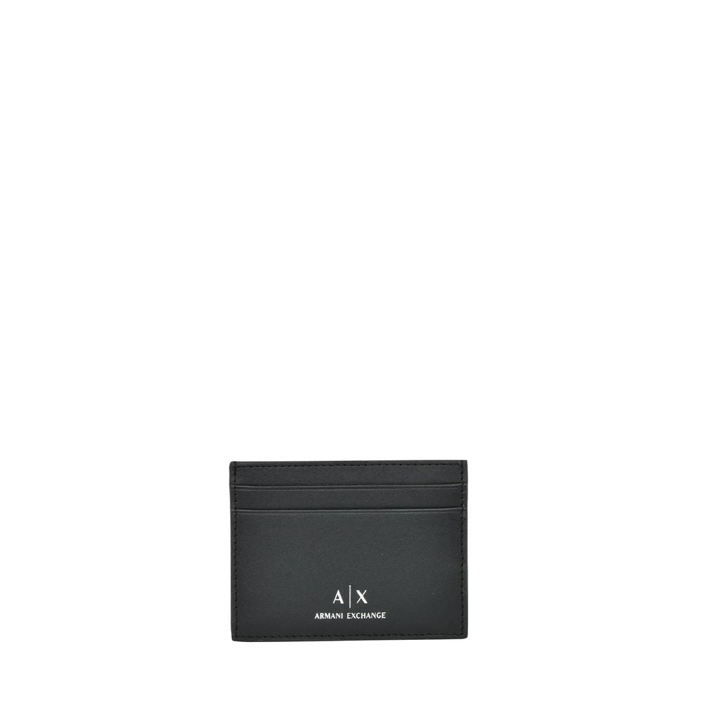 Чорний шкіряний гаманець Armani Exchange