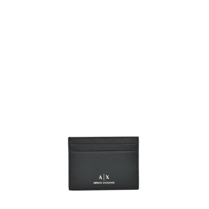Чорний шкіряний гаманець Armani Exchange