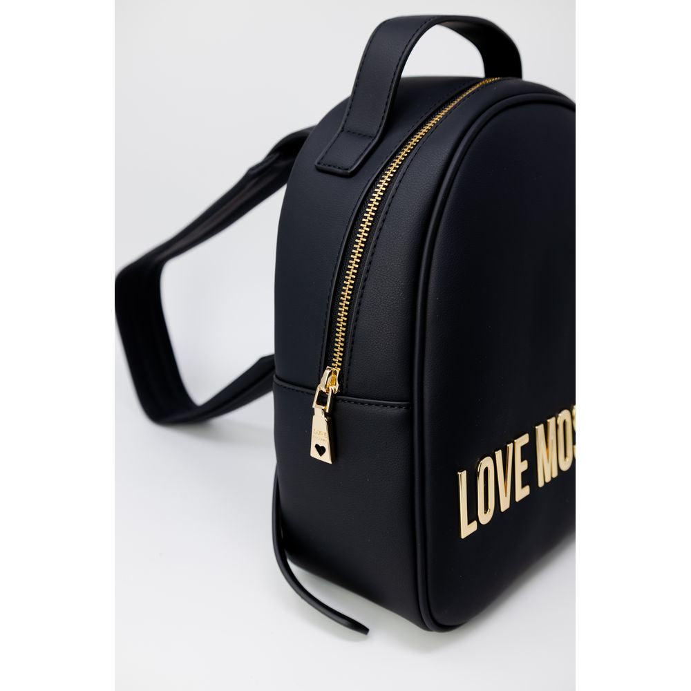Чорний поліетиленовий рюкзак Love Moschino