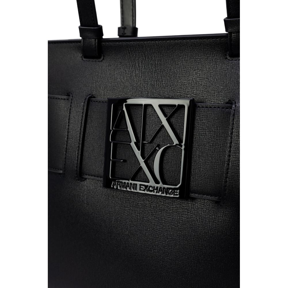 Чорна поліетиленова сумочка Armani Exchange