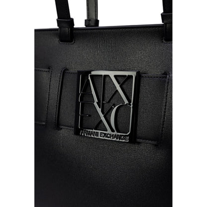 Чорна поліетиленова сумочка Armani Exchange