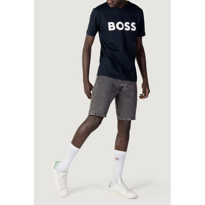 Синя бавовняна футболка Hugo Boss
