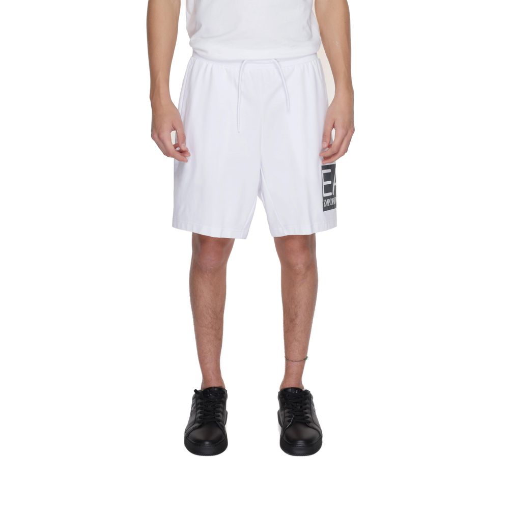 Білі бавовняні шорти EA7 Emporio Armani