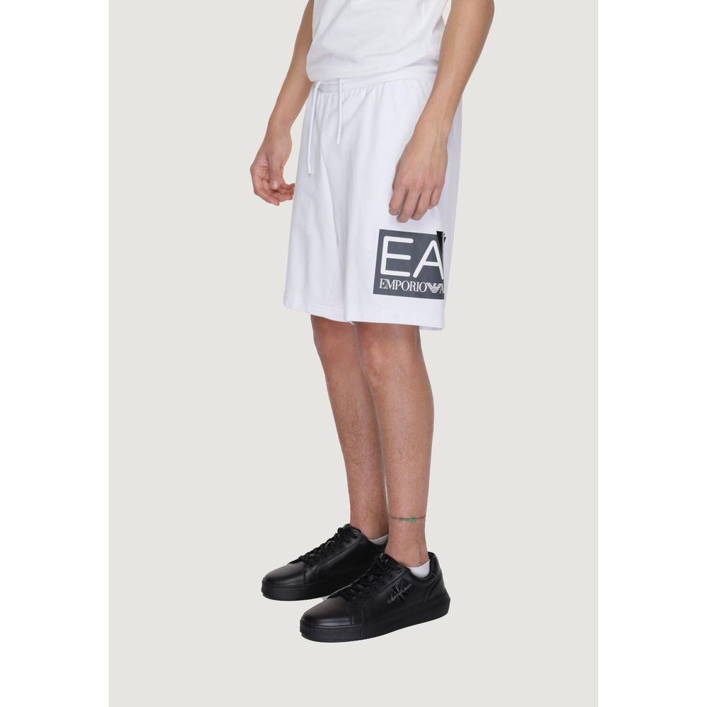 Білі бавовняні шорти EA7 Emporio Armani