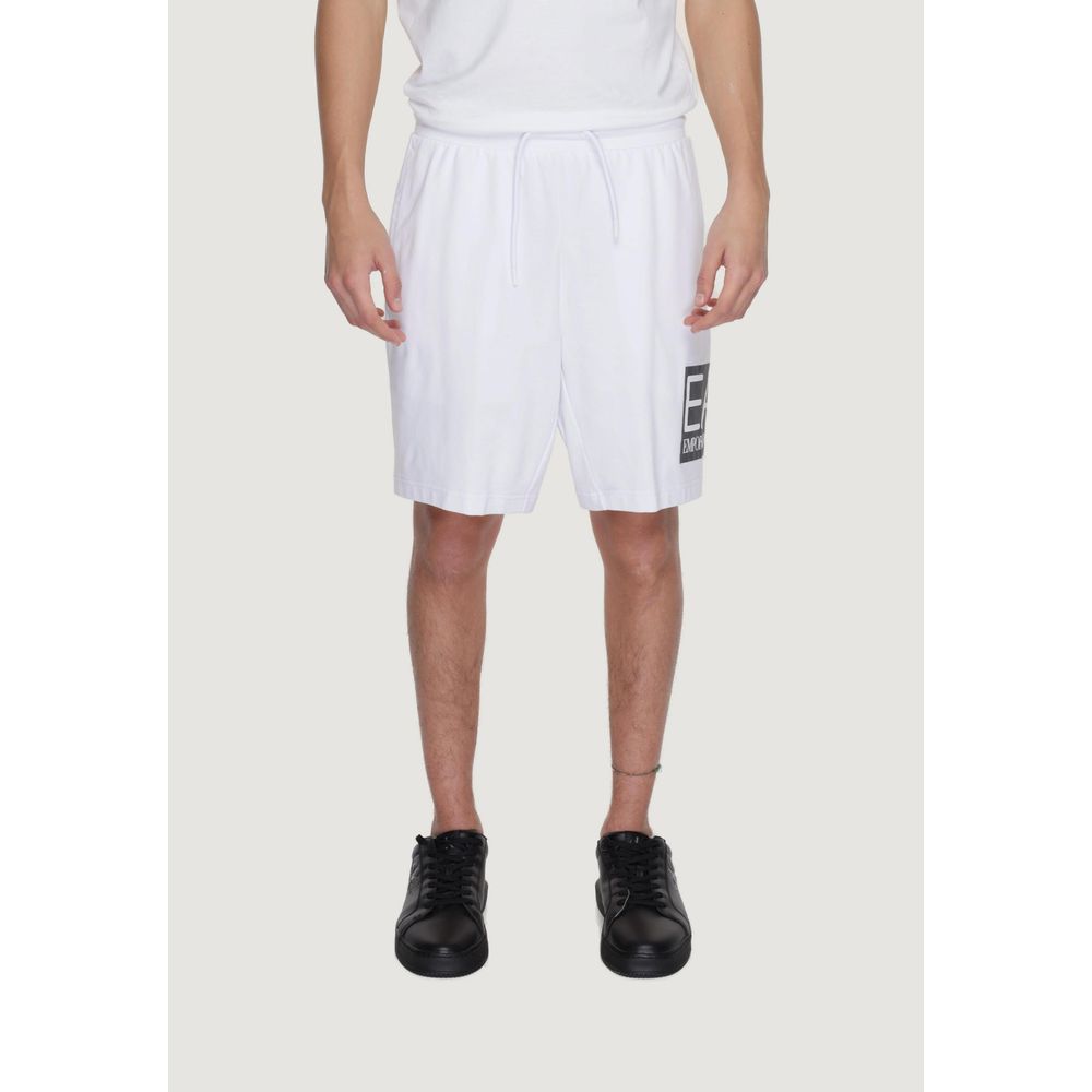 Білі бавовняні шорти EA7 Emporio Armani