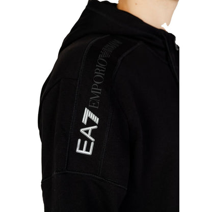 Чорний бавовняний светр EA7 Emporio Armani