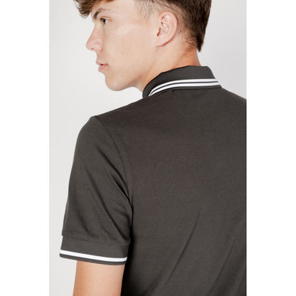 EA7 Emporio Armani сіра бавовняна сорочка-поло