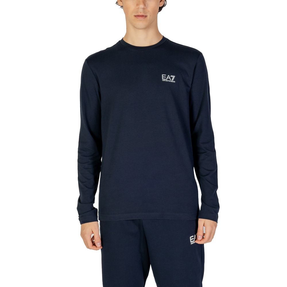 Блакитна бавовняна сорочка EA7 Emporio Armani
