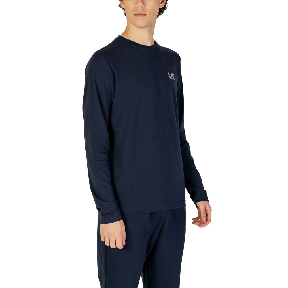 Блакитна бавовняна сорочка EA7 Emporio Armani
