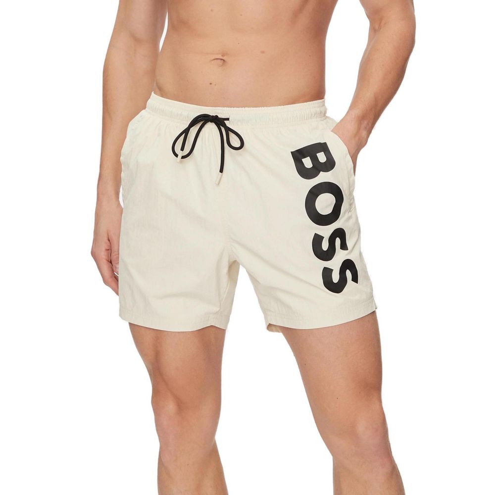 Бежеві купальники Hugo Boss з поліестеру