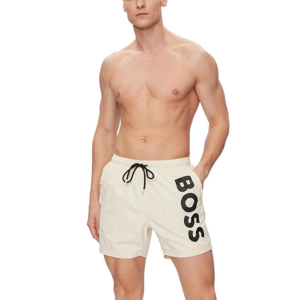 Бежеві купальники Hugo Boss з поліестеру