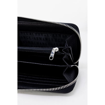 Чорний поліетиленовий гаманець Armani Exchange