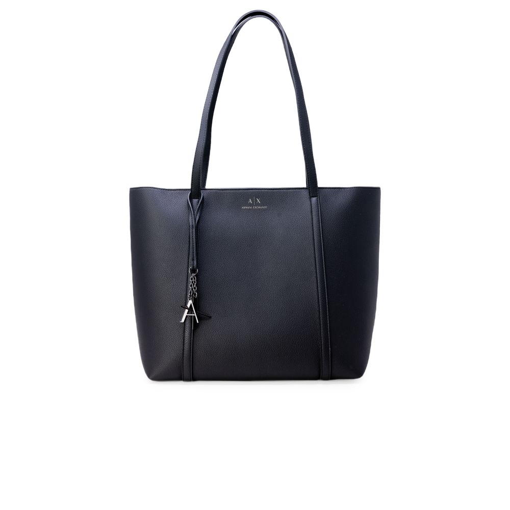 Чорна синтетична шкіряна сумка Armani Exchange