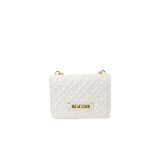 Біла поліетиленова сумочка Love Moschino