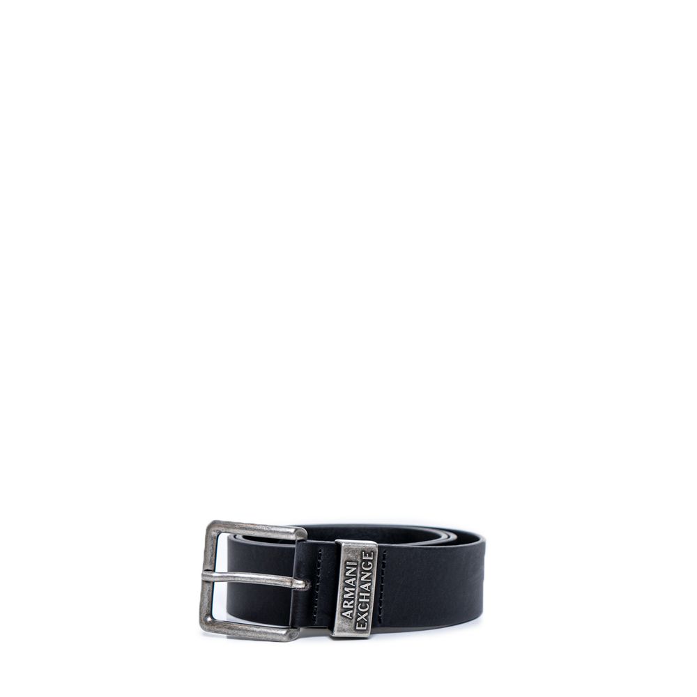 Чорний шкіряний ремінь Armani Exchange
