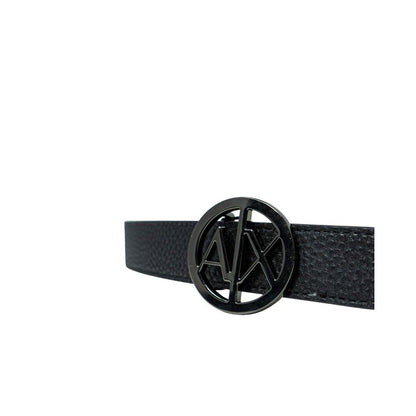 Чорний поліестеровий ремінь Armani Exchange