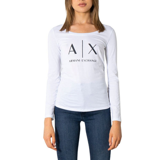Білі бавовняні топи та футболки Armani Exchange