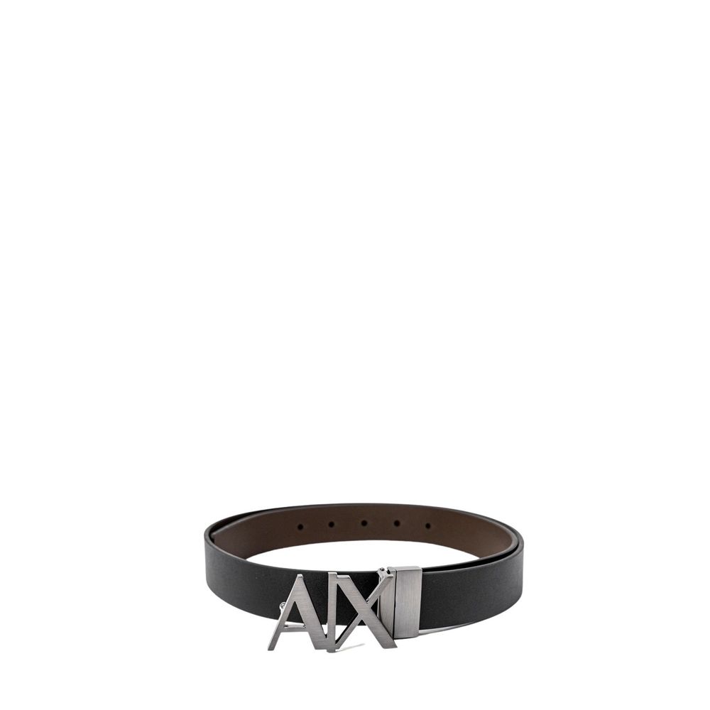 Чорний шкіряний ремінь Armani Exchange