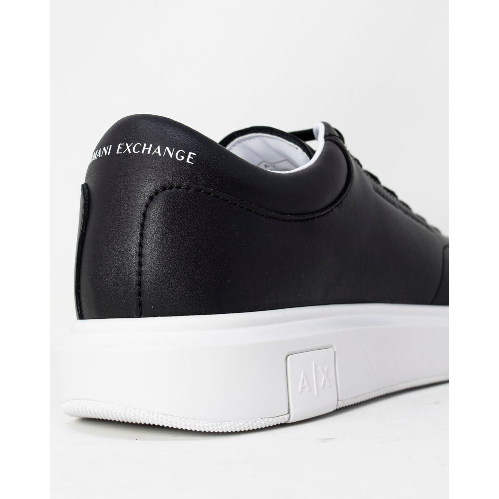Чорні шкіряні кросівки Armani Exchange
