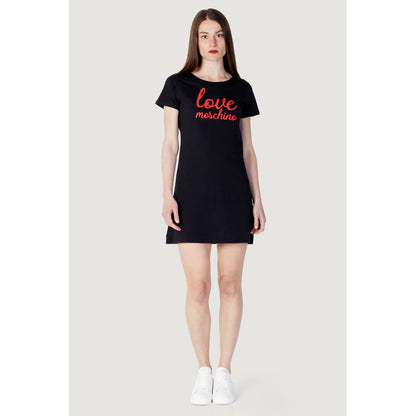 Чорна бавовняна сукня Love Moschino