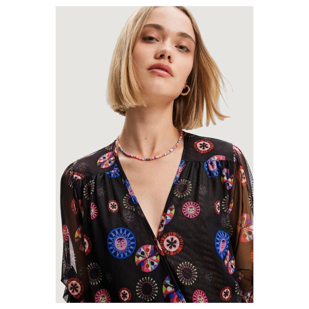 Чорна поліестерова сукня Desigual