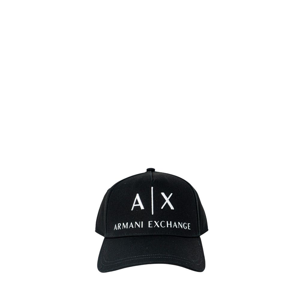 Чорні бавовняні капелюхи та кепки Armani Exchange