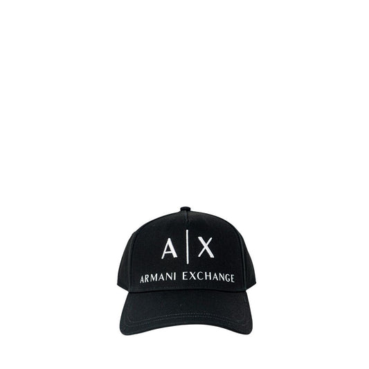 Чорні бавовняні капелюхи та кепки Armani Exchange