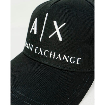 Чорні бавовняні капелюхи та кепки Armani Exchange
