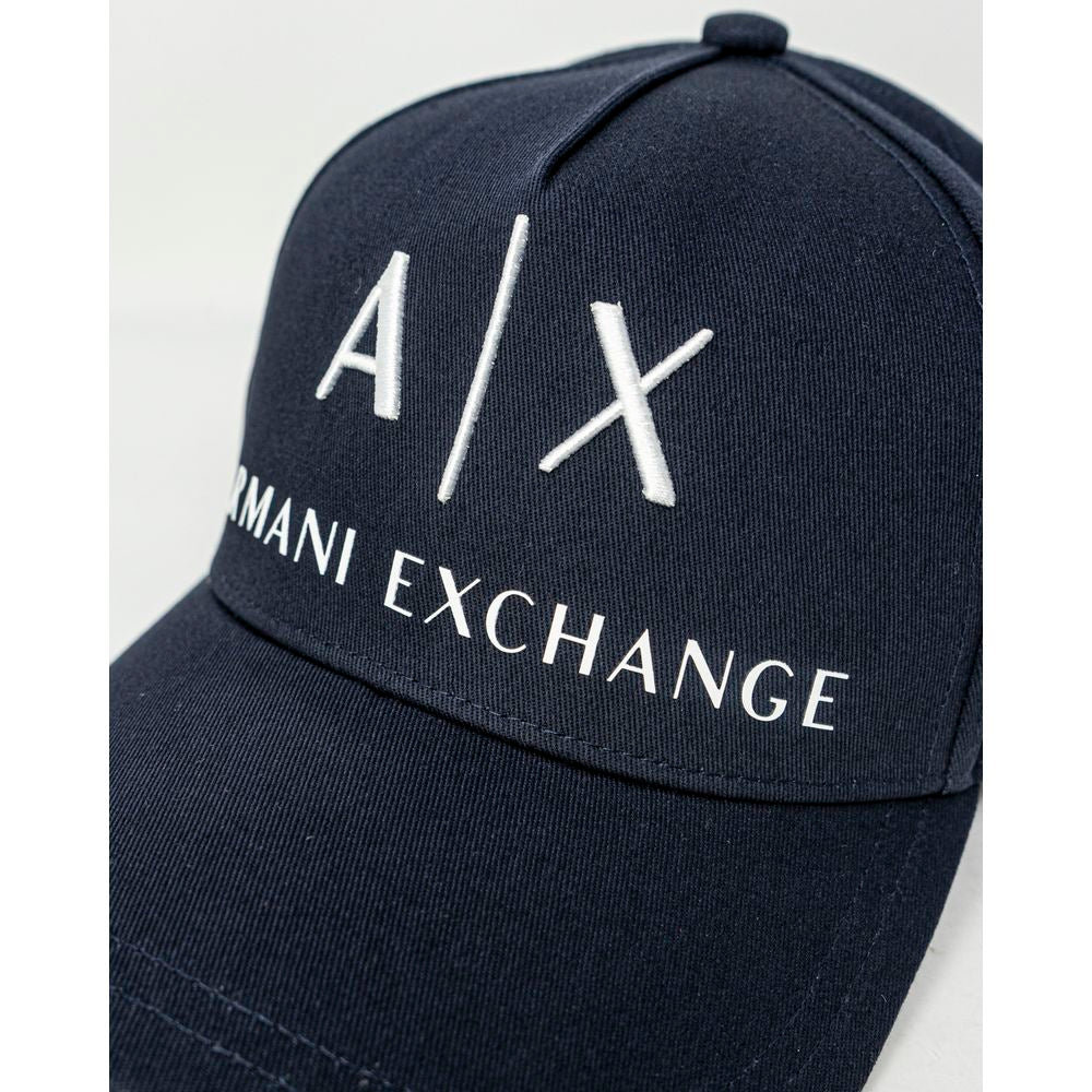 Сині бавовняні капелюхи та кепки Armani Exchange