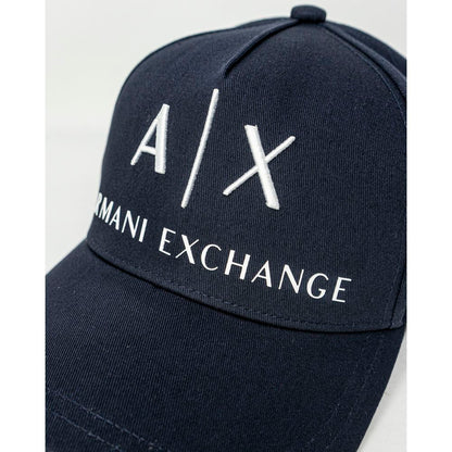 Сині бавовняні капелюхи та кепки Armani Exchange