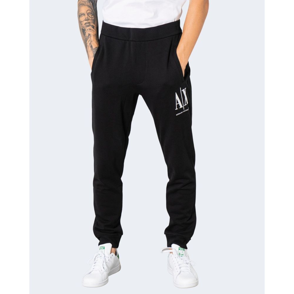 Чорні бавовняні джинси та штани Armani Exchange