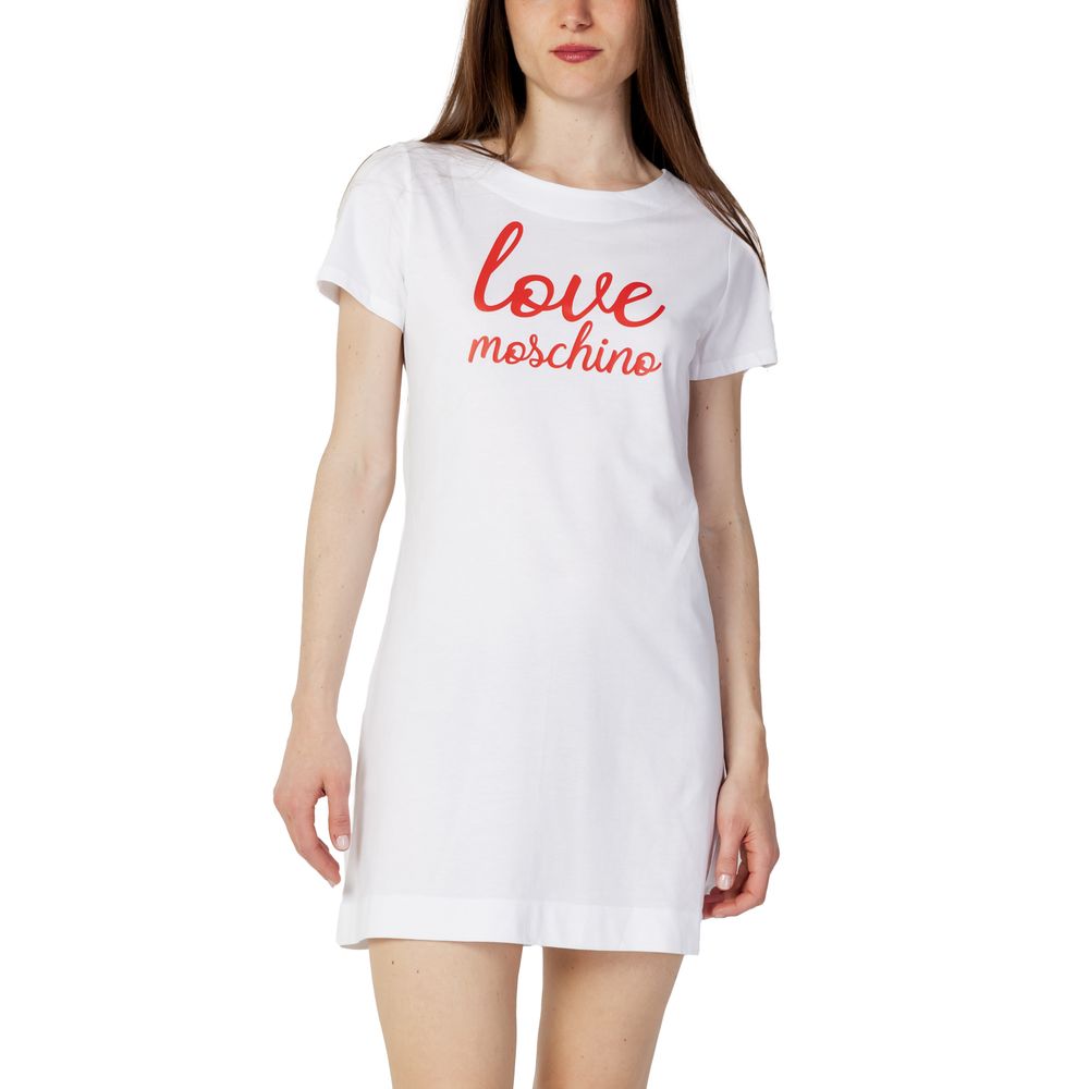 Біла бавовняна сукня Love Moschino