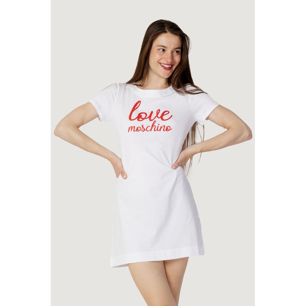 Біла бавовняна сукня Love Moschino